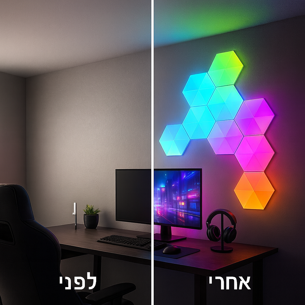 “שדרג לי את כל החדר!” - פאנלים צבעוניים שיוצרים אווירה שלא הכרתי קודם.