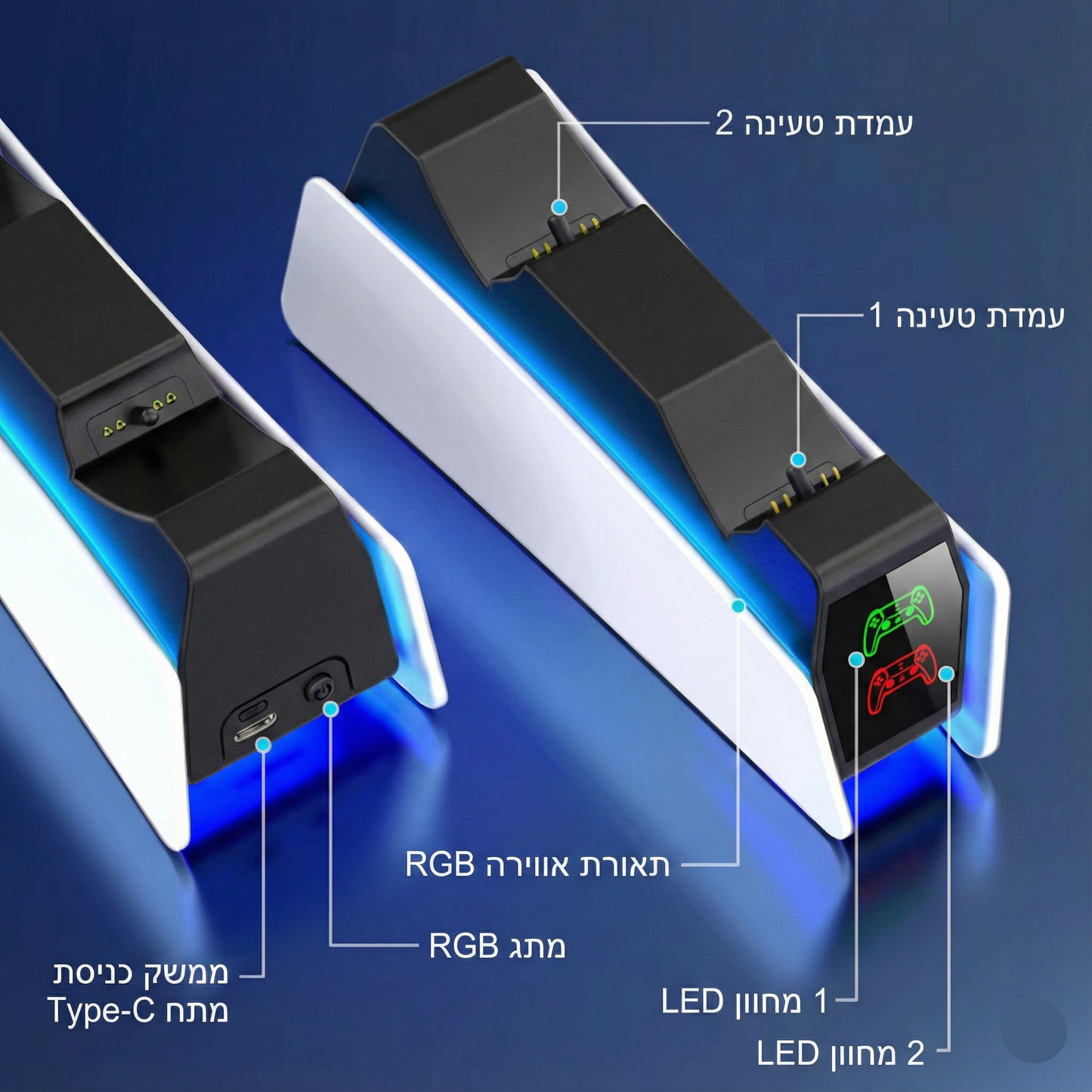 “טעינה מושלמת כל פעם” – עמדת טעינה כפולה ואיכותית.