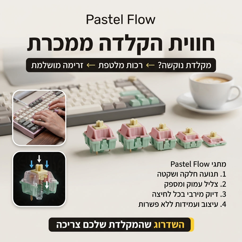 SwitchPro™  - סוויצ'ים אופטים שמשנים חווית הקלדה.